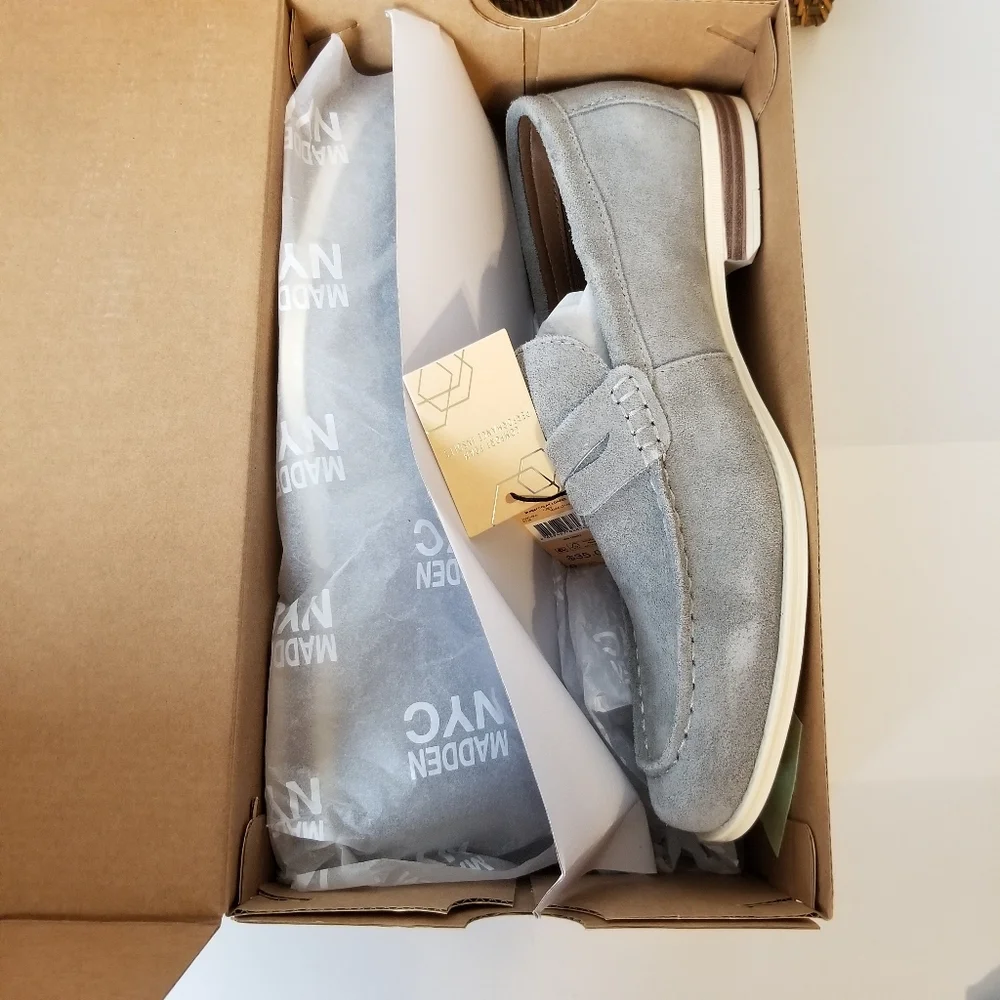 Madden NYC Clay Suede Leather Comfort Penny Loafer NWT